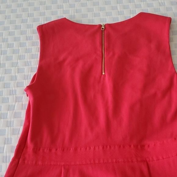 EUC Ted Baker Red S/L Red Dress w/Grosgrain detail - Picture 4 of 8